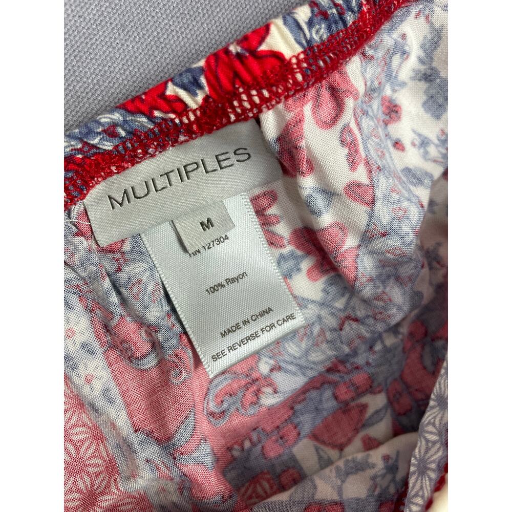 Multiples Patchwork A-Line Flared Maxi Skirt Size… - image 4